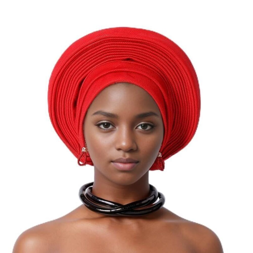 6874 Nigeria Head Ties Wedding Party Headgear Elegant African Headtie